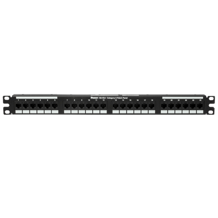 Panel de parcheo Cat 6 Panduit NetKey de 24 puertos